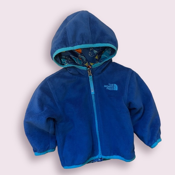BABY NORTH FACE REVERSIBLE HOODED JACKET - Picture 4 of 9